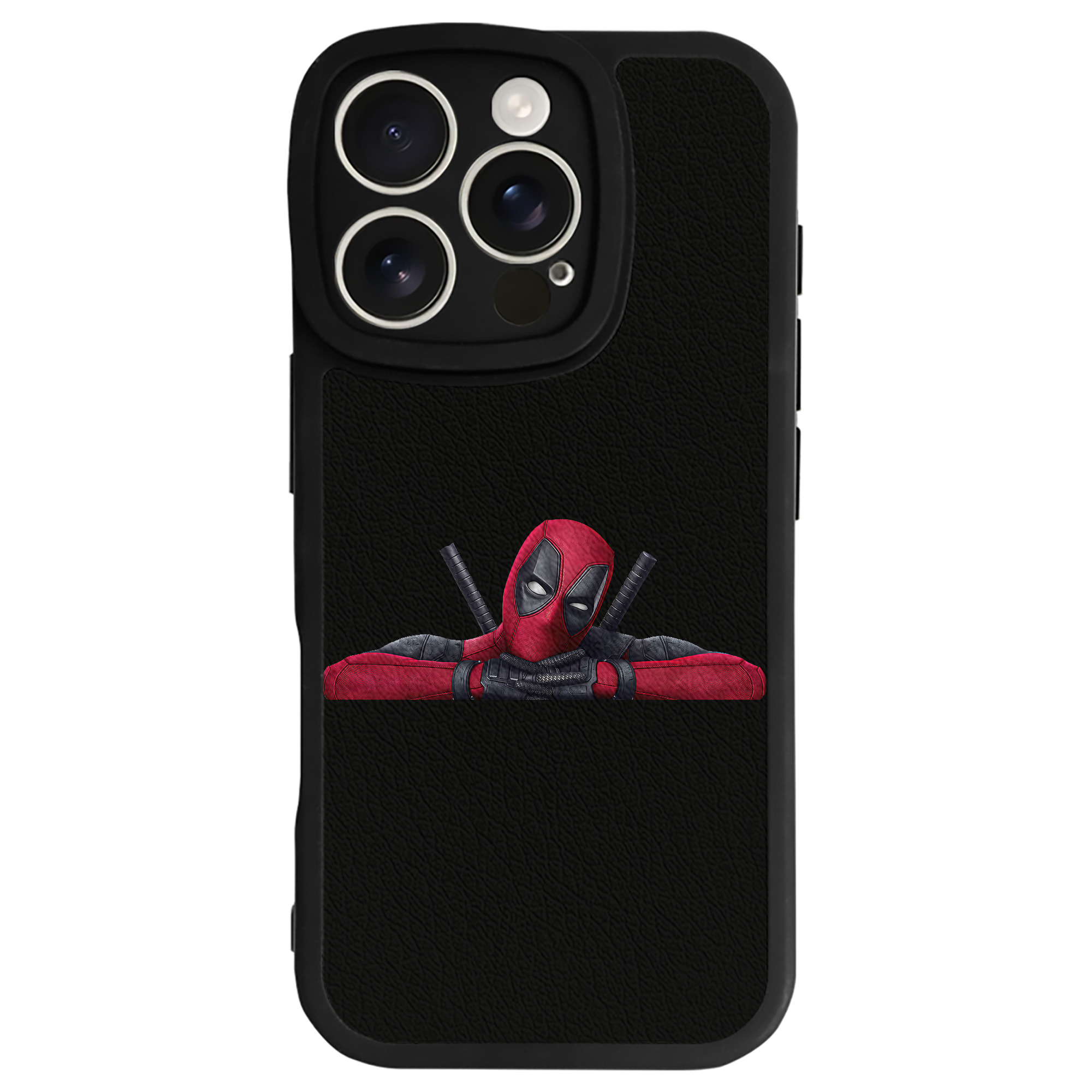 （画像用） Deadpool デッドプール 【iPhone 16シリーズ対応】シリコンスマホケース（レザー調） 材質：シリコン